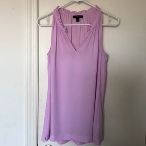 J Crew Ruffle Neck Keyhole Front Lilac Blouse 4T